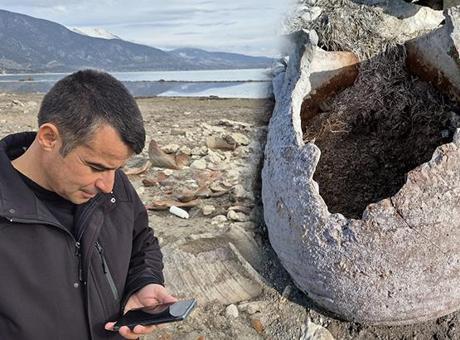 Eğirdir Gölü'nde Tarihi Küpler Gün Yüzüne Çıktı: Kemik Kalıntıları Şaşırttı