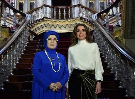 Emine Erdoğan, Ürdün Kraliçesi Rania ile İstanbul'da Bir Araya Geldi