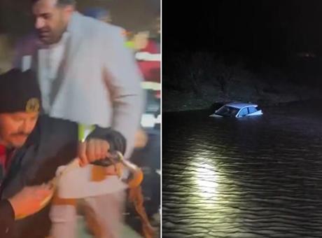 Adıyaman'da Şiddetli Yağışların Ardından Sel Felaketi: Araç Suya Gömüldü, Vatandaşlar Halatlarla Kurtarıldı