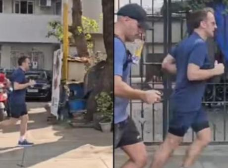 Macron, Mumbai Sokaklarında Koşu Yaptı!