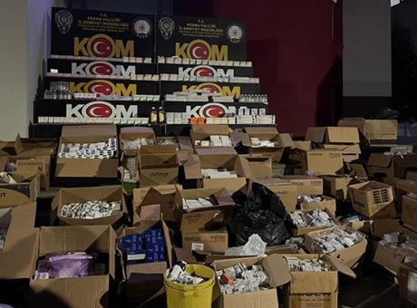 Adana'da İlaç Kaçakçılığı Operasyonu: 1 Milyondan Fazla İlaç Ele Geçirildi