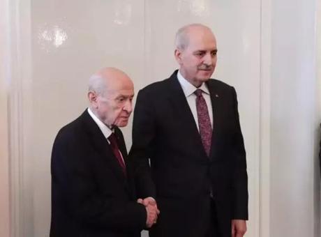 TBMM Başkanı Numan Kurtulmuş, MHP Lideri Bahçeli ile Görüştü