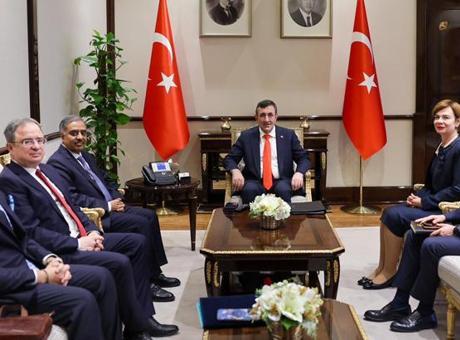 Cumhurbaşkanı Yardımcısı Cevdet Yılmaz, D-8 Genel Sekreteri Sohail Mahmood ile Görüştü