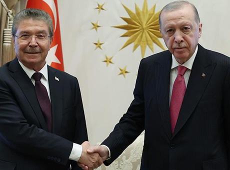 Cumhurbaşkanı Erdoğan, KKTC Başbakanı Ünal Üstel'i Görüşmek Üzere Kabul Etti