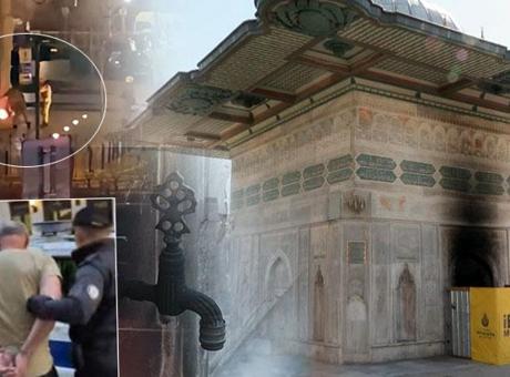 İstanbul'daki Tarihi Tophane Meydan Çeşmesi'nde Yangın: Şüpheli Tutuklandı