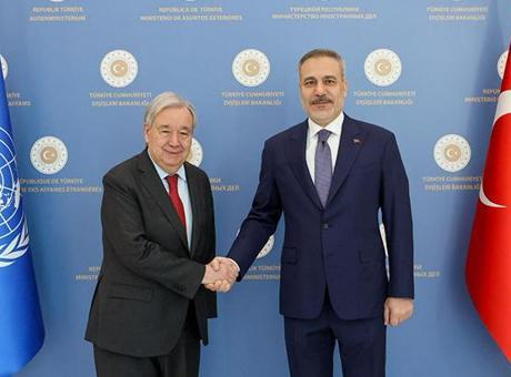 Dışişleri Bakanı Hakan Fidan, BM Genel Sekreteri Guterres ile Ankara'da Görüştü