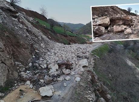 Bingöl'de Şiddetli Heyelan: Yol Ulaşıma Kapandı