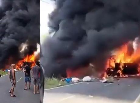 Endonezya'da Otobüs ile Akaryakıt Tankerinin Kafa Kafaya Çarpıştığı Kaza: 16 Ölü, 4 Yaralı
