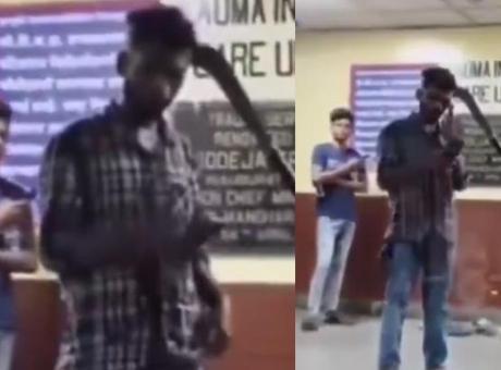 Mumbai'de Şok Edici Olay: Genç, Başına Pala Saplanmışken Telefon Kullanmayı Sürdürdü