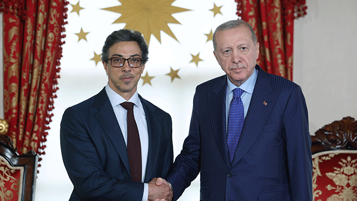 Cumhurbaşkanı Erdoğan, BAE Devlet Başkan Yardımcısı Şeyh Mansur ile İstanbul'da Bir Araya Geldi