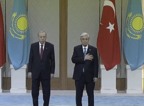 Cumhurbaşkanı Erdoğan Kazakistan'da Resmi Törenle Ağırlanıyor