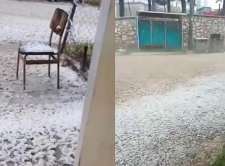 Bursa'da Ceviz Büyüklüğündeki Dolu Yağışı Panik Yarattı