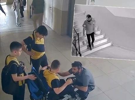 Sırtında Taşıdığı Öğrenciyle Dayanışma Örneği: Bedensel Engelli Öğrenciye Destek