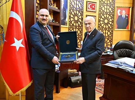 Devlet Bahçeli Kerkük'ün İlk Türkmen Valisi Muhammed Seman Ağa'yı Ağırladı