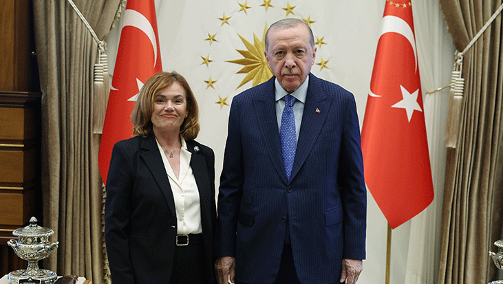 Cumhurbaşkanı Erdoğan, İspanyol Anayasa Mahkemesi Başkanvekili Huertas ile Bir Araya Geldi