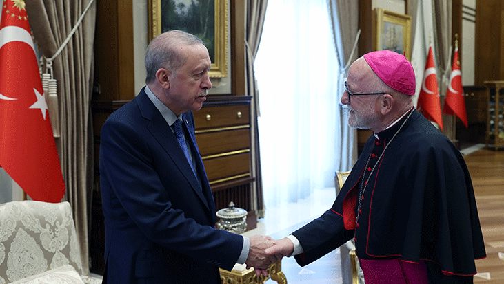 Cumhurbaşkanı Erdoğan, Türkiye Katolik Episkoposlar Heyeti ile Bir Araya Geldi